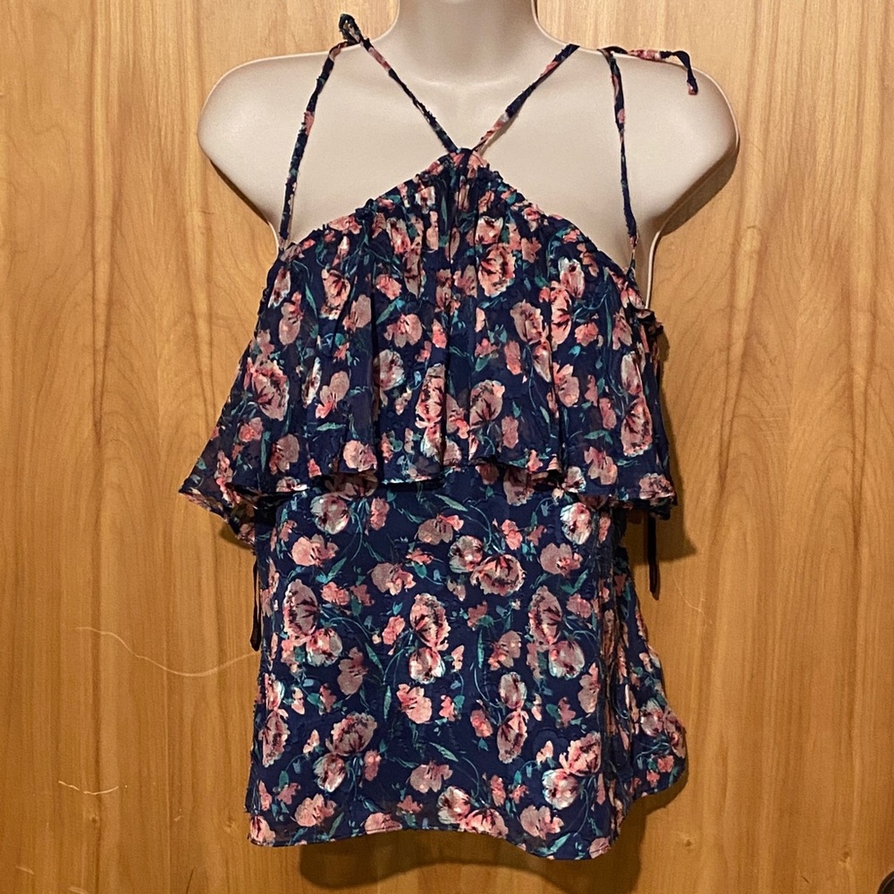 Rebecca Taylor Navy Floral Camisole